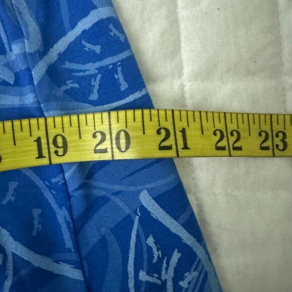 FRESH PRODUCE Womens Dress Small Blue Midi Stretch Knit Summer Beach Resort - Picture 9 of 10